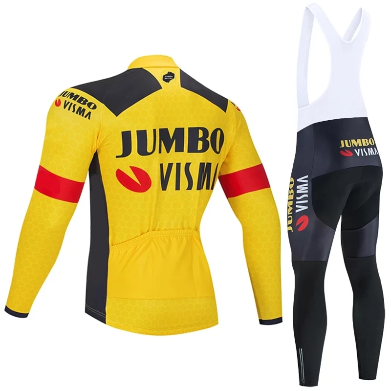 

Winter JUMBO Cycling Jersey Team Suit Bike Long Sleeve Pants Ropa Ciclismo Thermal Fleece Pro Bicycling Jacket Maillot Clothing