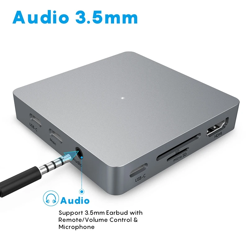 USB C концентратор 11-In-1Type адаптер HDMI VGA Aux RJ45 SD/TF 3 0 USB-C порты док-станция сплиттер для