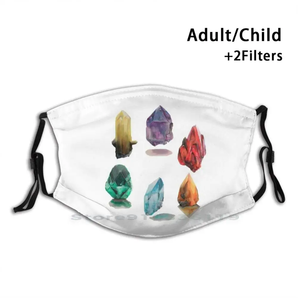 

Creating A Series Of Watercolors That Interpret All The Stones Reusable Mouth Face Mask With Filters Kids With Its Process On