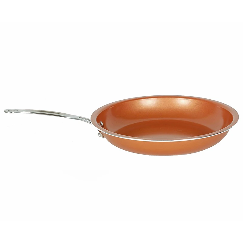 Антипригарная сковорода медная красная керамическая Индукционная фотокастрюля