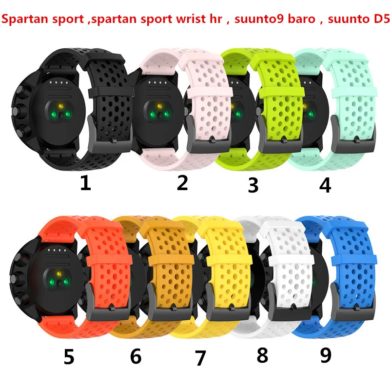 50 шт. Открытый Спорт Силиконовые замена часы ремешок браслет для Suunto 9/Baro Suunto Spartan Спорт наручные часы HR D5