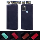 Чехол-книжка для UMIDIGI A9 Max, кожаный, с подставкой