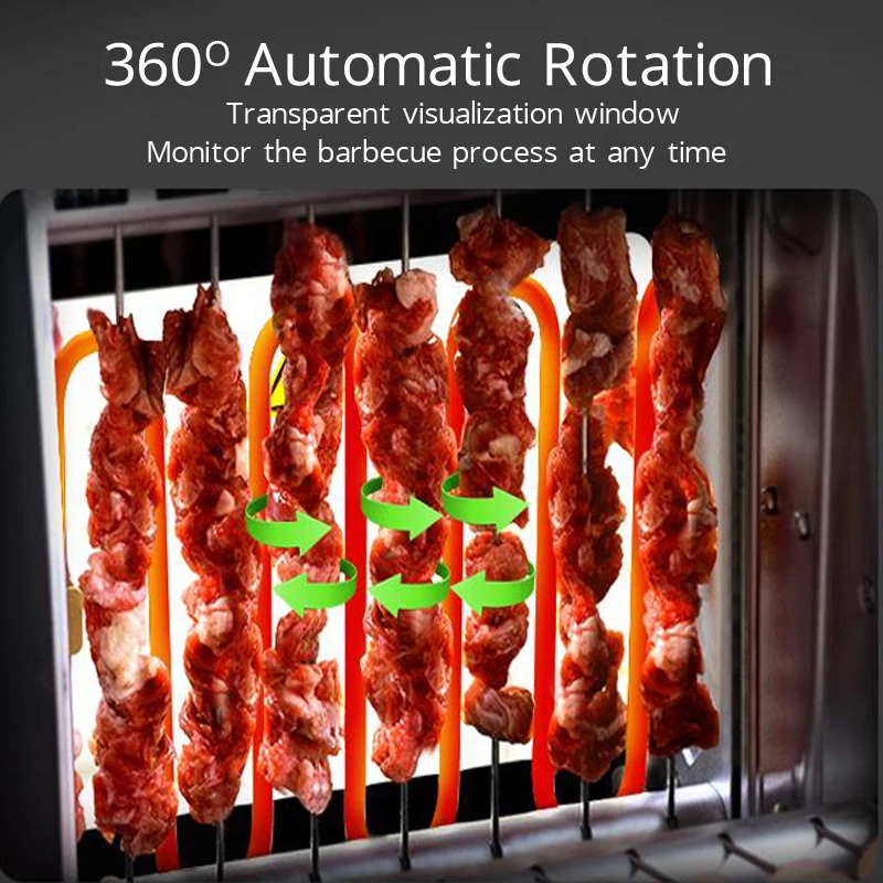 Electric Barbecue Machine Smokeless Grill Automatic Rotation Oven Home Commercial Skewers | Бытовая техника