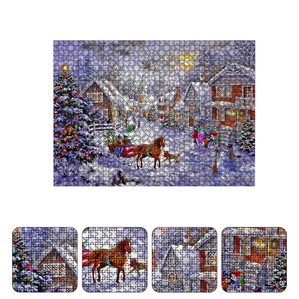 

1 Set Christmas Jigsaw Intelligence Puzzle Educational for Children