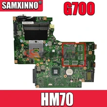 Akemy 11S90003140 BAMBI MAIN BOARD rev 2.1 For Lenovo IdeaPad G700 Laptop motherboard 17.3 inch GMA HD HM70 free cpu