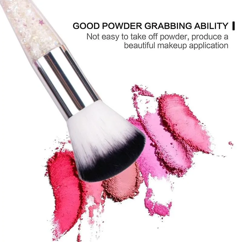 

New Single Tapered Crystal Diamond Grain Transparent Brush Kit Flat Makeup Brushes Blush Handle Tool Brush Makeup Powder Lo Z9K8
