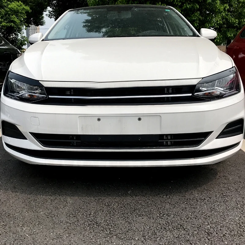 

Car Headlights Eyelids Eyebrow Trim Stickers Cover for Polo 2018 2019