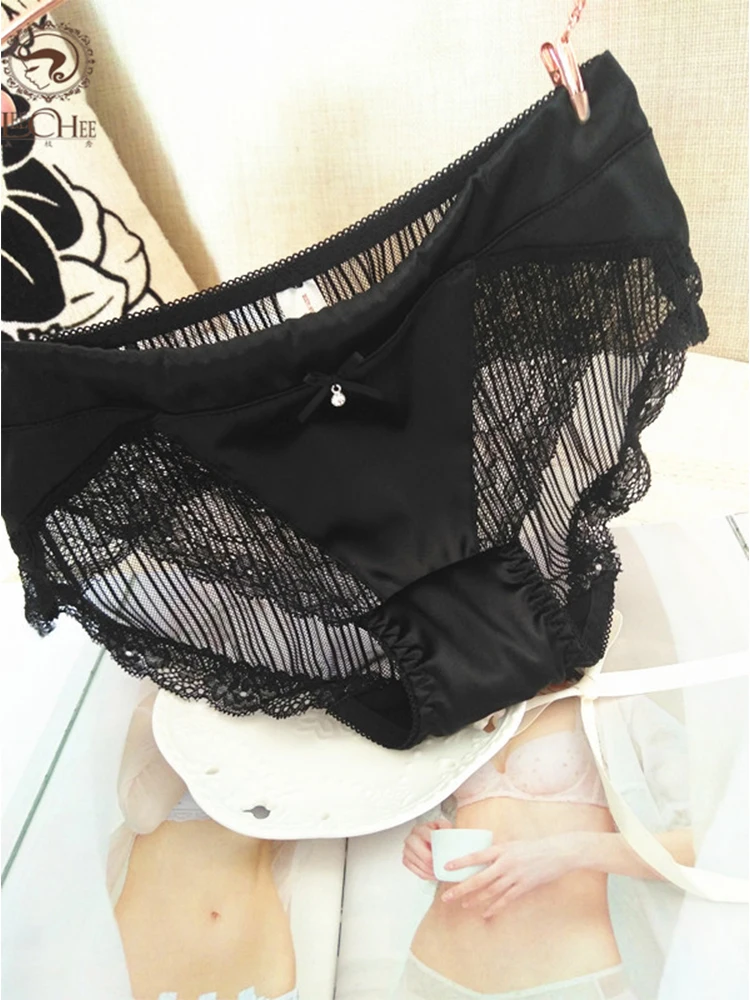 

Satin Mesh Sexy Underwear Women Sexy Lace Panties Women Seamless Transparent Briefs Lingerie Sexy Ropa Interior Femenina Fashion