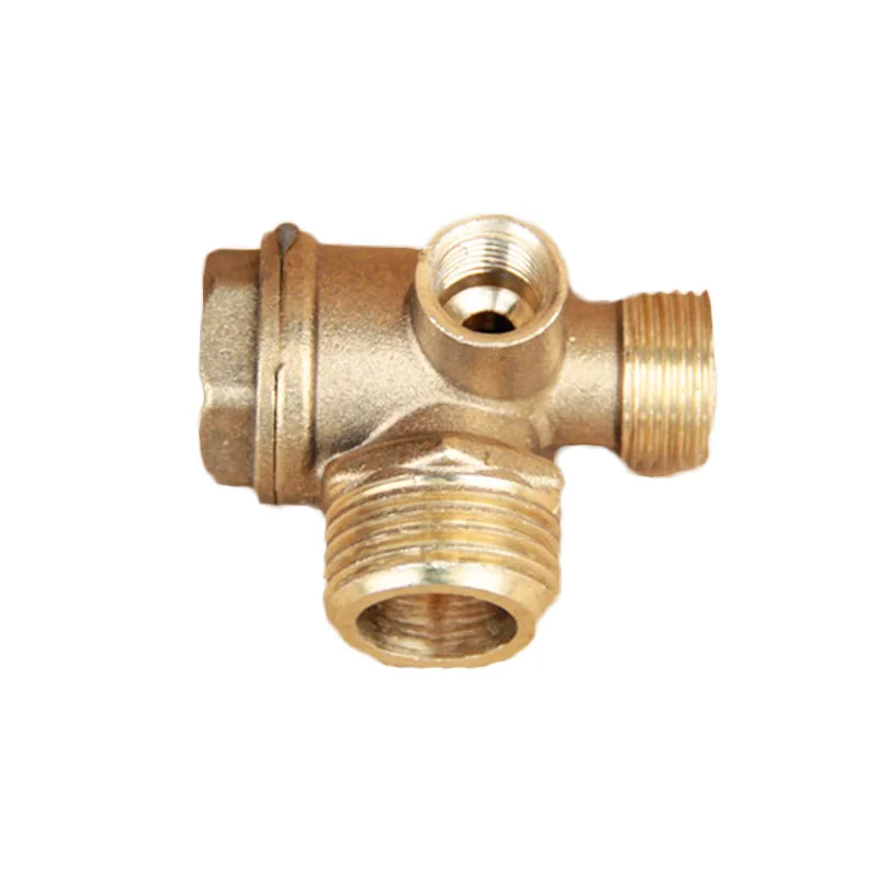 

3Ports Brass Central Pneumatic 40400 Air Compressor Check Valve Thread 90 Degree