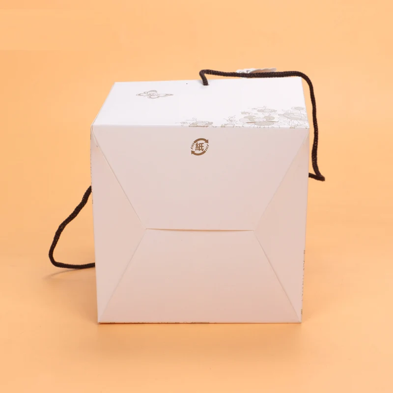100 шт. белая бумажная коробка с ручками бабочка крафт-бумага подарочная