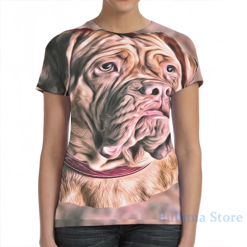 Мужская/Женская Бордовая футболка Dogue модная со сплошным принтом для мальчиков и