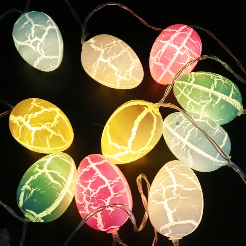

Easter Decorations for Home Easter Egg LED string lights 10 egg-shaped battery powered light for spring easter garden home decor