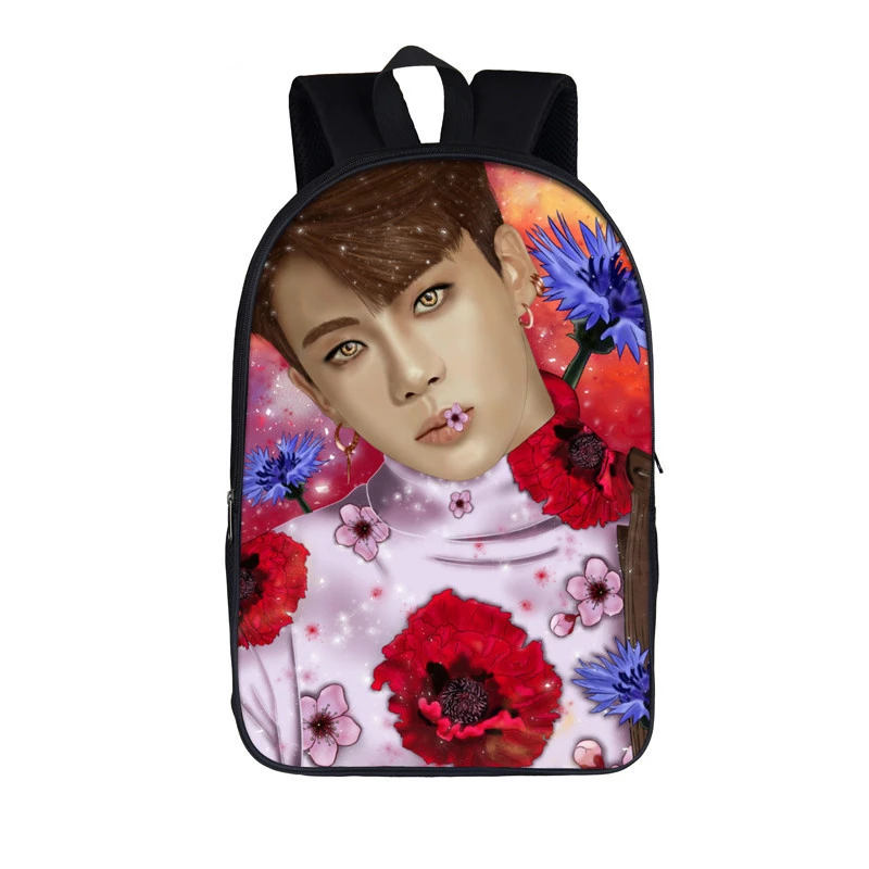 KPOP Ateez 3D студенческий рюкзак Холщовая Сумка для колледжа рюкзак женская сумка вентиляторы ответ на помощь - Цвет: 11