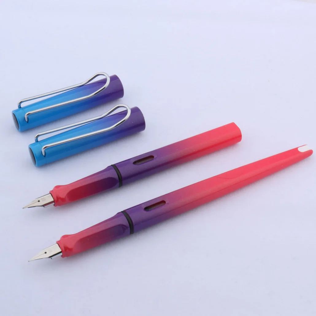 Градиентный цвет перьевая ручка украшение Классический пластик EF канцелярские