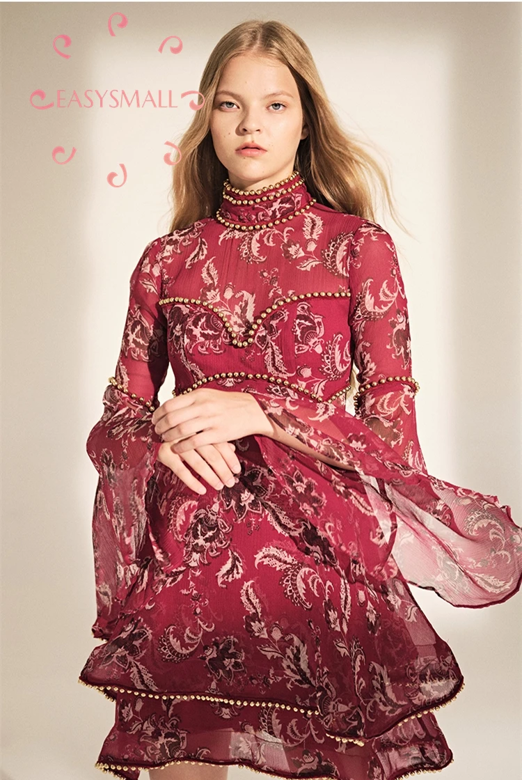 Женское платье с лимонами EASYSMALL красное праздничное размера плюс для