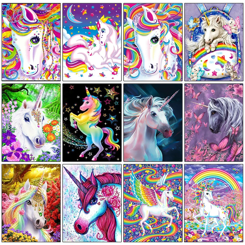 

Full Square/Round Drill 5D DIY Diamond Painting "Cartoon Unicorn" Mosaic Embroidery Cross Stitch Home Decoration Children's Toys