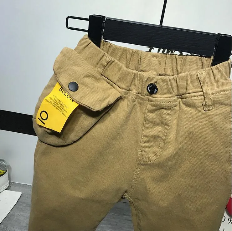 Брюки карго для мальчиков на весну и осень Детские повседневные спортивные штаны