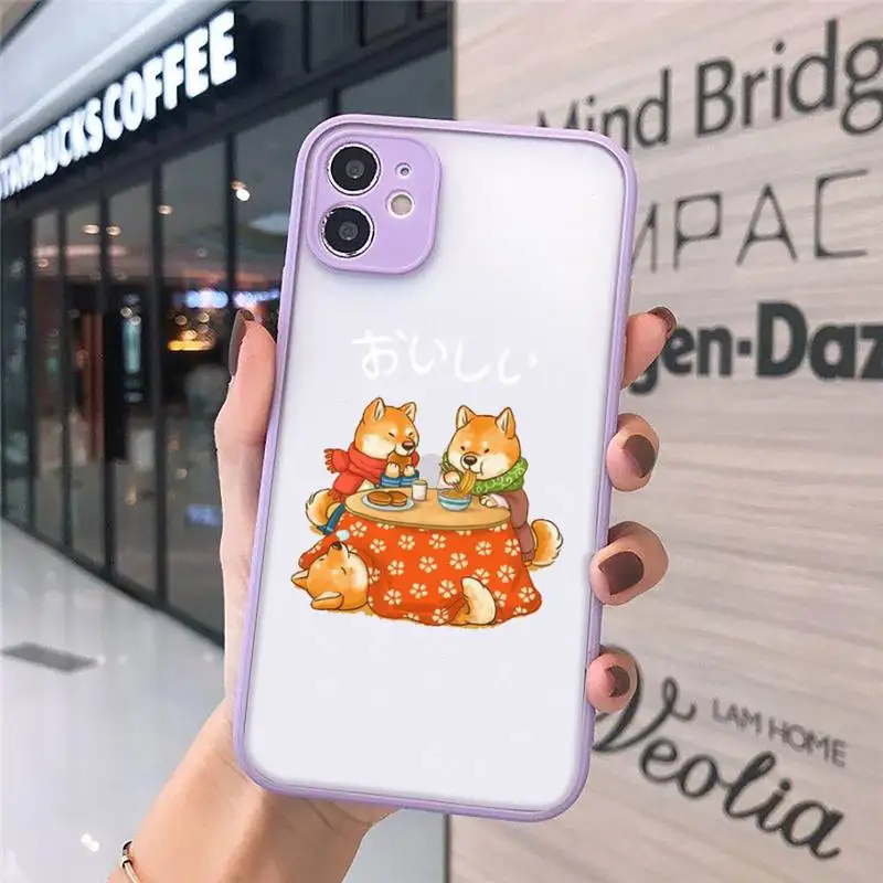 

Corgi cute cartoon dog luxury design Phone Case cover matte transparent For iphone 7 8 11 12 plus mini x xs xr pro max cover