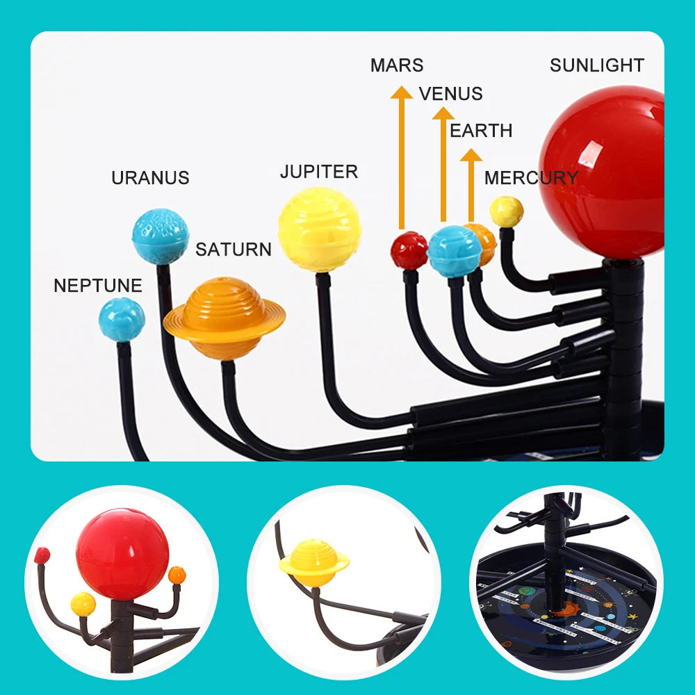 1 Set Solar System Model Kit Nine Planets Science DIY Assembly Parent-child Interaction Planetarium Kids Educational Toy | Игрушки и