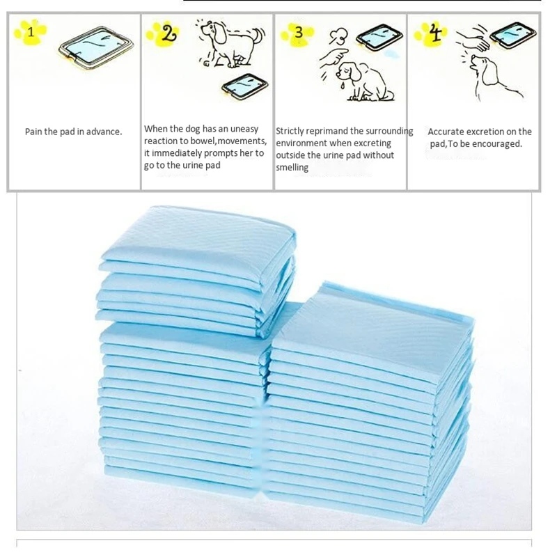 

40Pcs/Set Pet Super-Absorbent Dog Training Potty Pee Pads Puppy Piddle Pads 60X60cm
