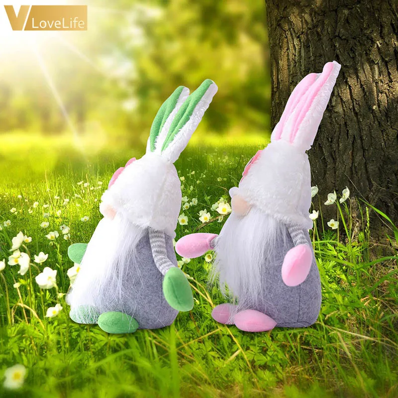 

2pcs Gnome Plush Doll Faceless Easter Decoration Colorful Gnomes Doll For Easter Party Decor Home Table Decor Baby Shower