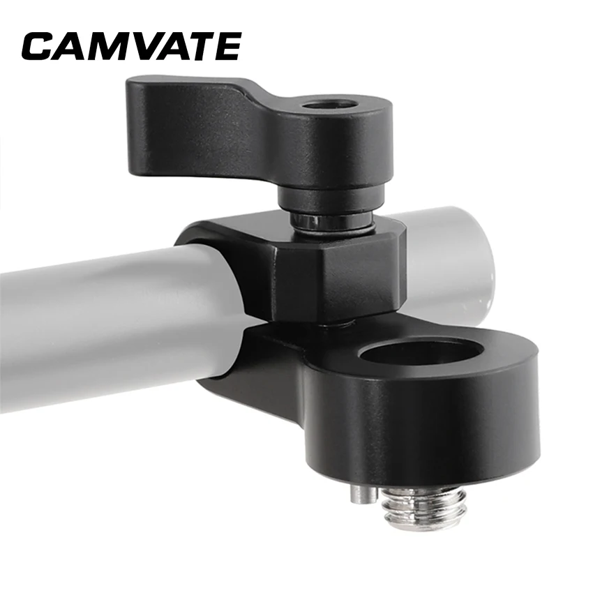 CAMVATE 15 мм одиночный стержень Зажим адаптер конвертировать в 3/8 &quot 16 Монтажный