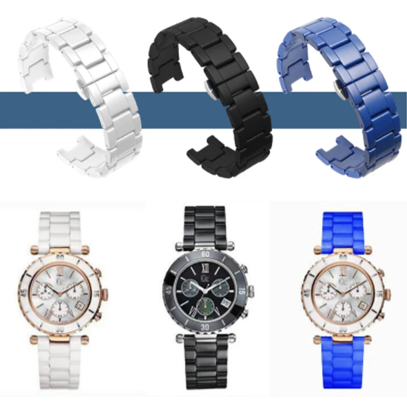 Зубчатый керамический ремешок для часов с застежкой бабочкой удобный умный