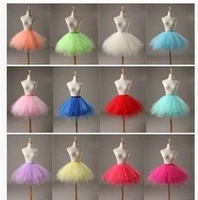 colorful cosplay petticoat yellow pink blue white red black short tutu crinoline lolita women underskirt for party wear 2022
