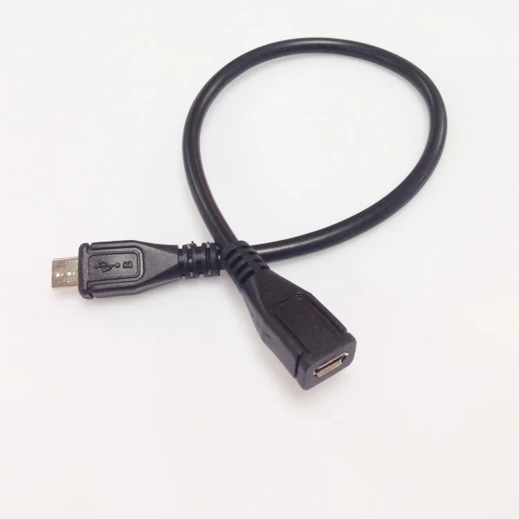 30 см микро-usb macho para e femea cabo de extensao preto mini micro usb кабель разводной usb-адаптер |