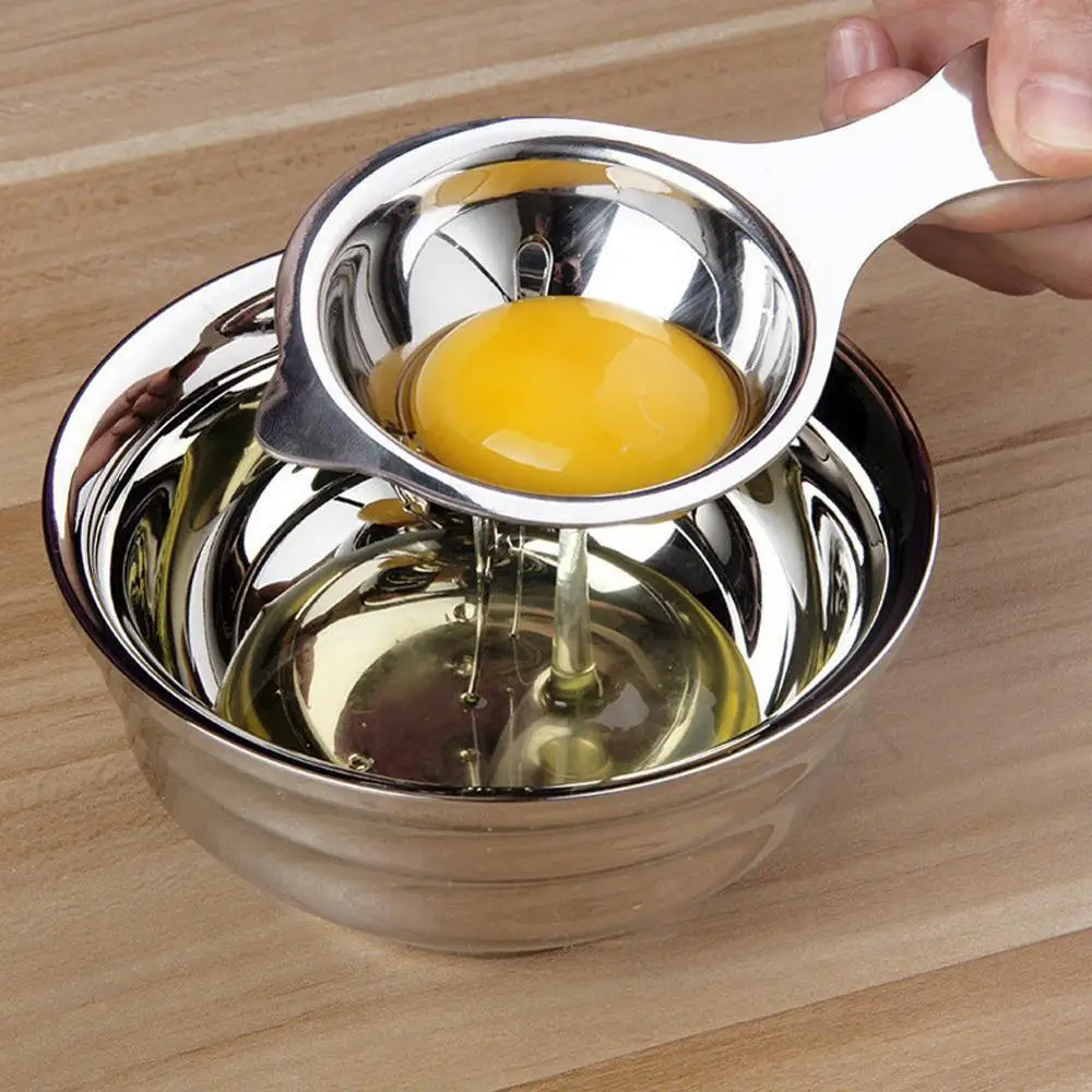 

1pc Egg and Egg White Separator Stainless Steel Kitchen Egg Yolk White Separator Gadgets Tools for Cooking Baking