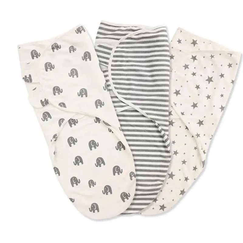 Мягкий детский хлопковый спальный мешок для пеленания конверт новорожденных 0-3