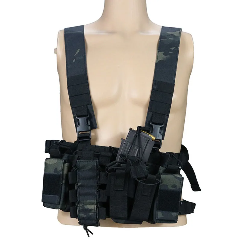 

Men Tactical Multicam Vest Chest Rig Carrier Vests Magazine Pouches AK M4 Hunting Airsoft Shoulder Molle Combat Vest Accessories