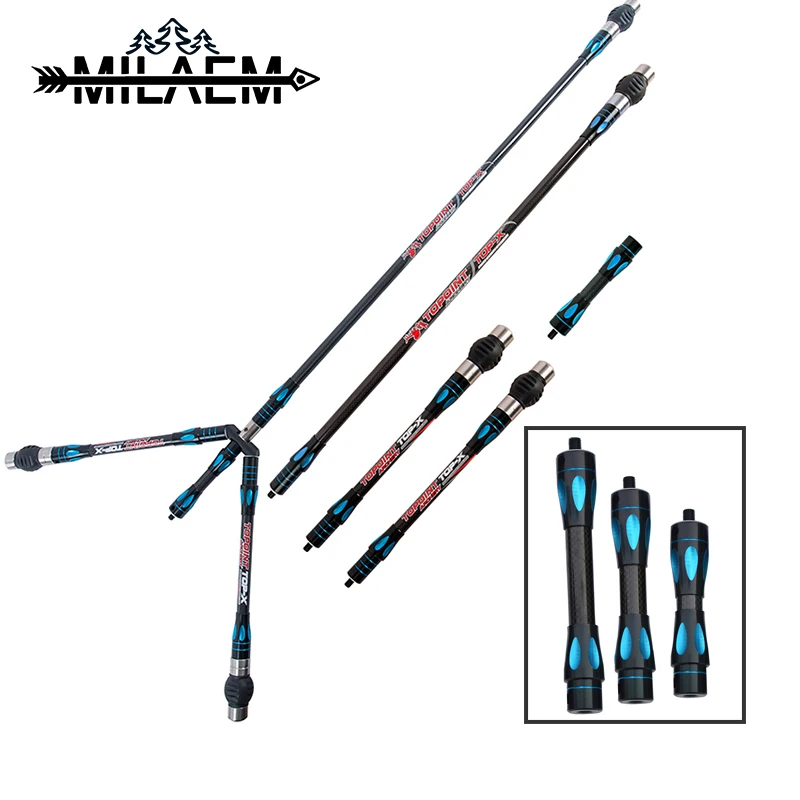 

Archery Stabilizer for Compund Bow 30" Main Rod 10" Side Rod 5" Extend Rod 3K Pure Carbon Fiber Balance Rod Shooting Accessories