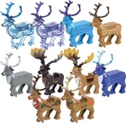 Конструктор MOC Рождественский олень, олень, солдаты средневековых, рыцарские фигурки, детали, мультяшное животное, значок, аксессуары, детские игрушки