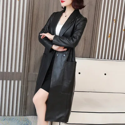 MESHARE Women Spring Genuine Real Sheep Leather Jacket R30