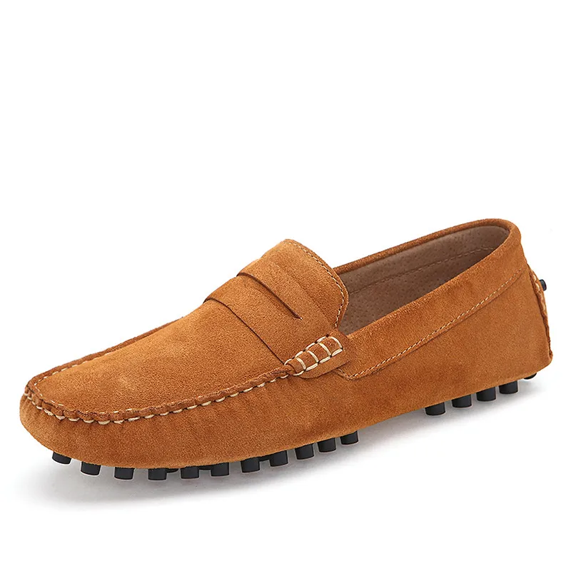 Мужская повседневная обувь кожаные лоферы черные мокасины для вождения мужские