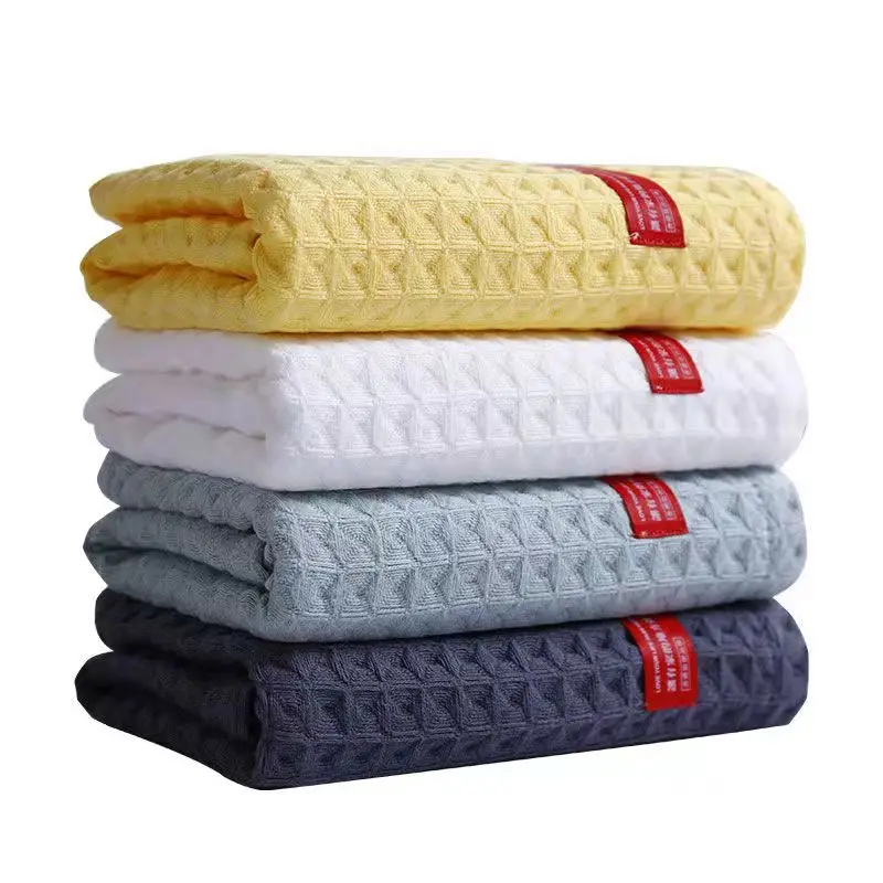 24 pcs luxury bath towel set for adults 100 cotton waffle towel strong water absorption high quality soft bathroom towels free global shipping