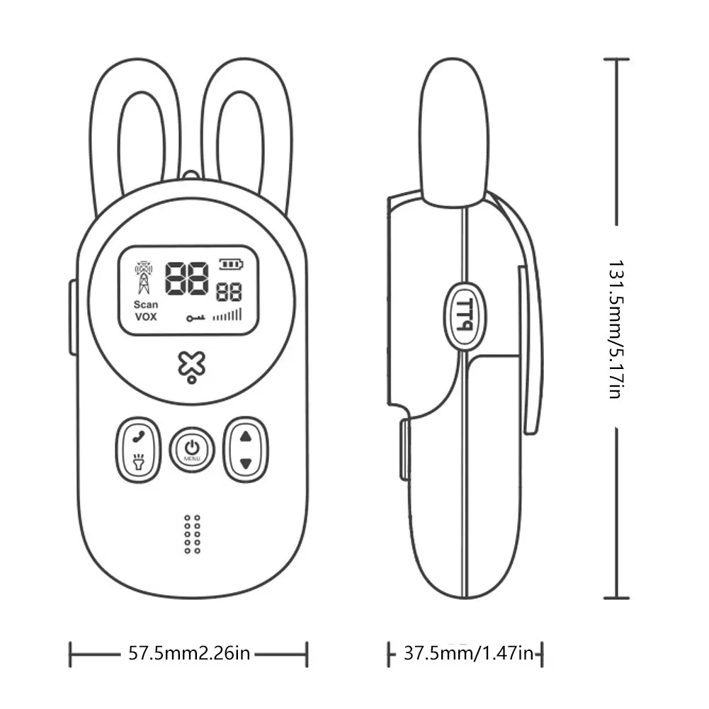 

New Children's Walkie Talkie Kids Mini Toys Handheld Transceiver 3KM Range UHF Radio Lanyard Interphone Talkie Walkie Baby Gift