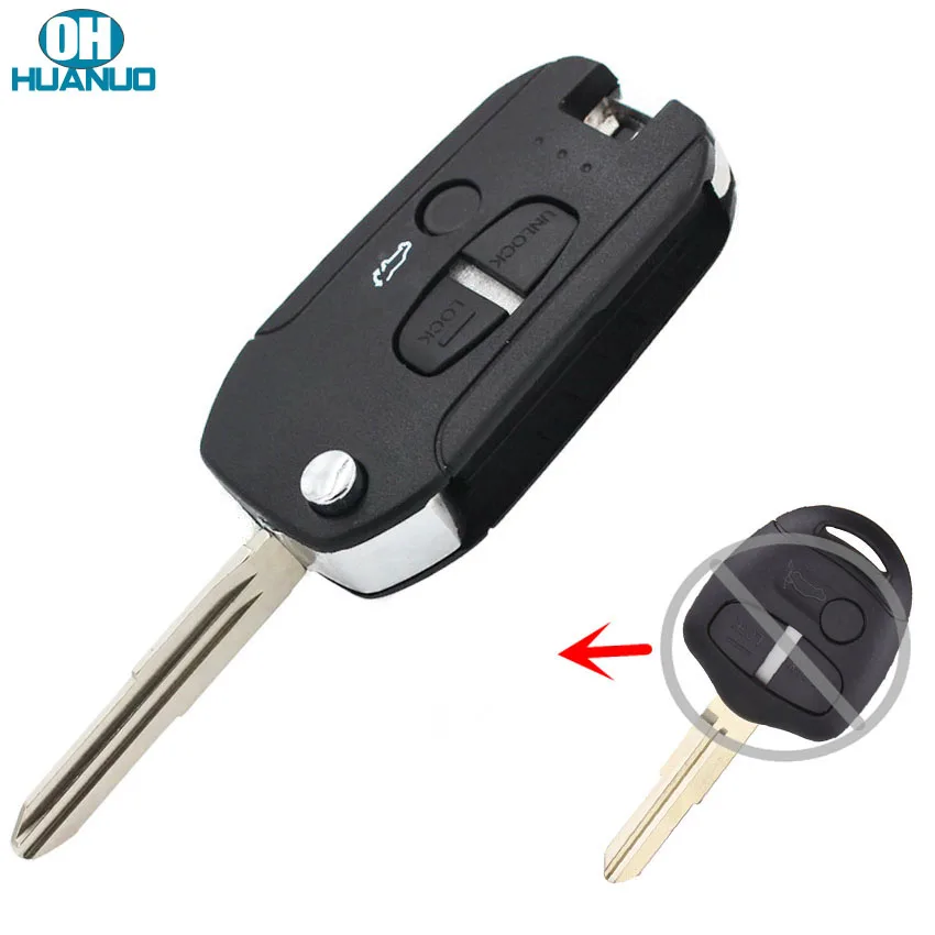 Модифицированный Чехол брелок для телефона с 3 кнопками MITSUBISHI OUTLANDER WARRIOR и больше