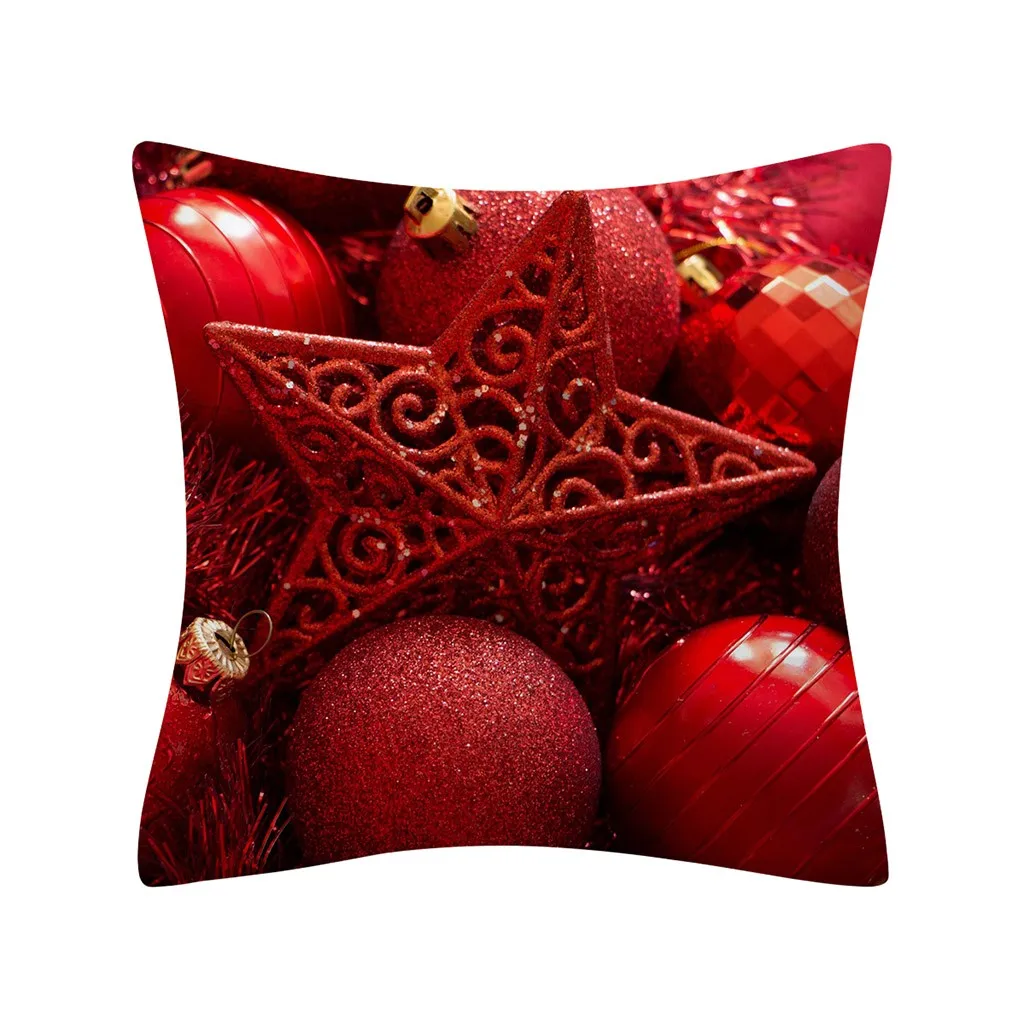 

Ouneed Cushion Cover Christmas Glitter pillowcase 45x45cm Sofa Throw Pillow Cover Festive Decor cuscini decorativi Drop Ship New