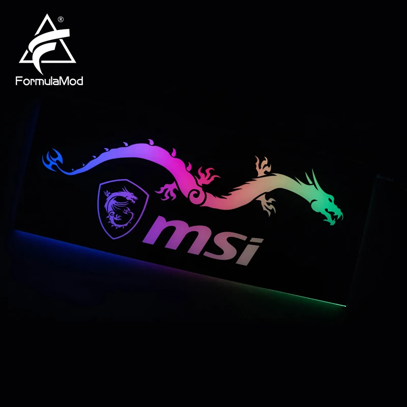MSI-1 FormulaMod Fm-DB, декоративная задняя панель Gpu, с 5v 3 Pin Светодиодный акриловый задний план, может синхронизироваться с материнской платой - Цвет лезвия: MSI-1