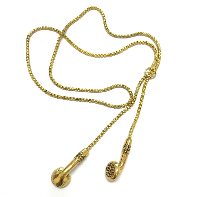 Ashion Jewelry мужское ожерелье хип-хоп Музыкальная подвеска в виде наушников ожерелья