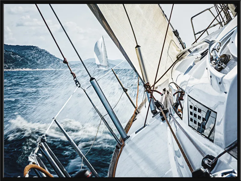 

Wall Art Canvas Poster Painting Print Picture Living Bedding Room Home Decor Original Modern Landscape Sailboat Ocean Sky Sport