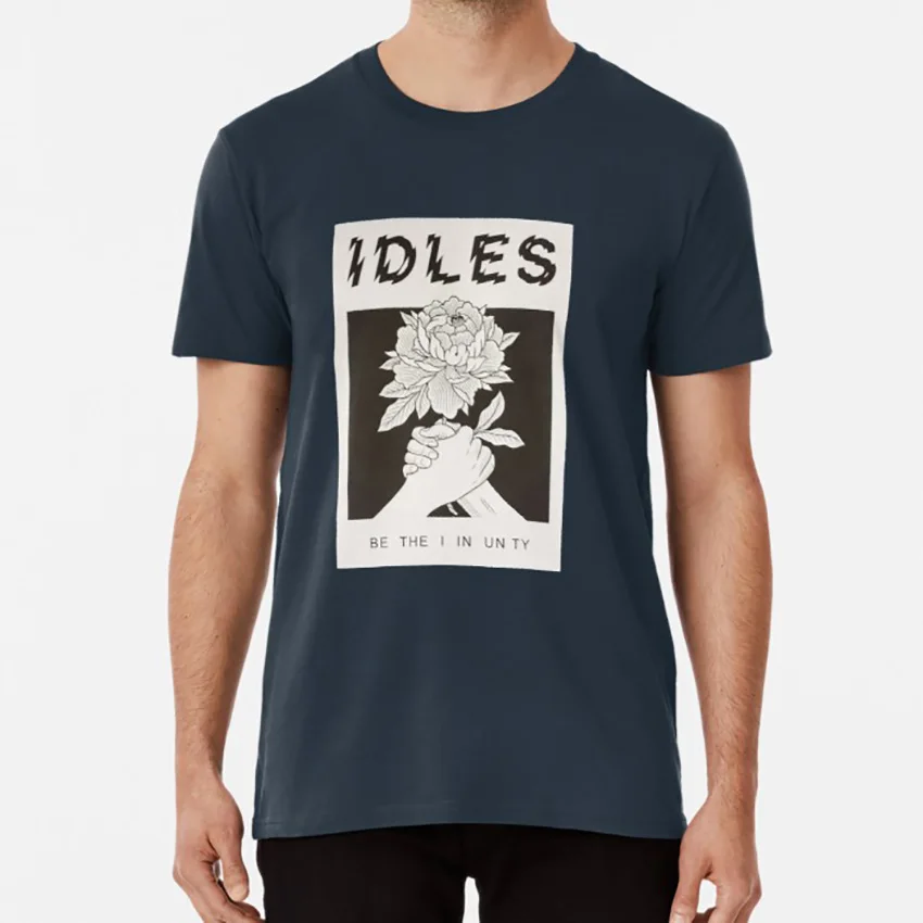 Тёмно-синий IDLES-Be The Unity футболка idles be наклейка unity - Цвет: Тёмно-синий