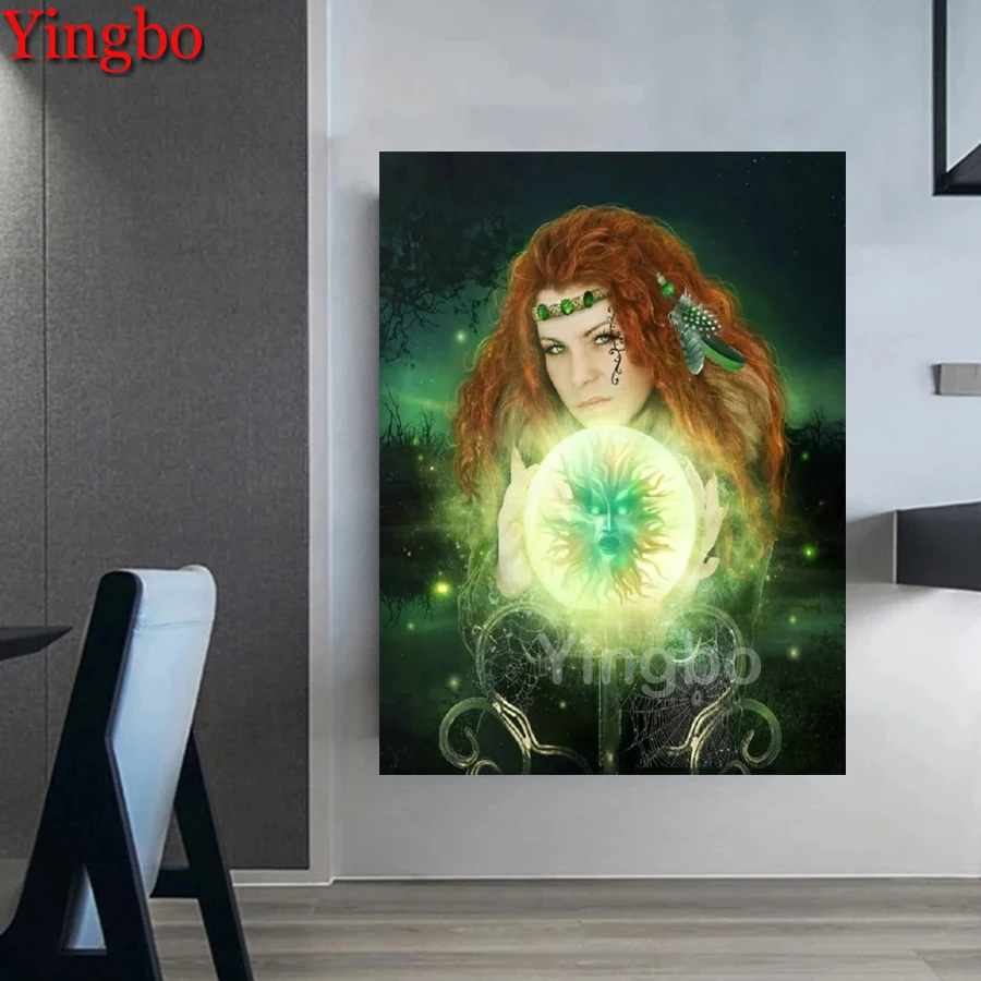 

Алмазная картина 5d "сделай сам", квадратная женская фантазия, вышивка крестом, стразы, Алмазная мозаика, распродажа Магическая Алмазная выши...