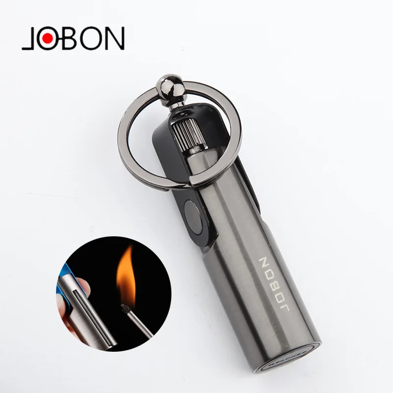 

Smoking Accessories Match Silver Outdoor Waterproof Portable Lighter Bottle Keychain With Containing Cotton Core Permanent Match