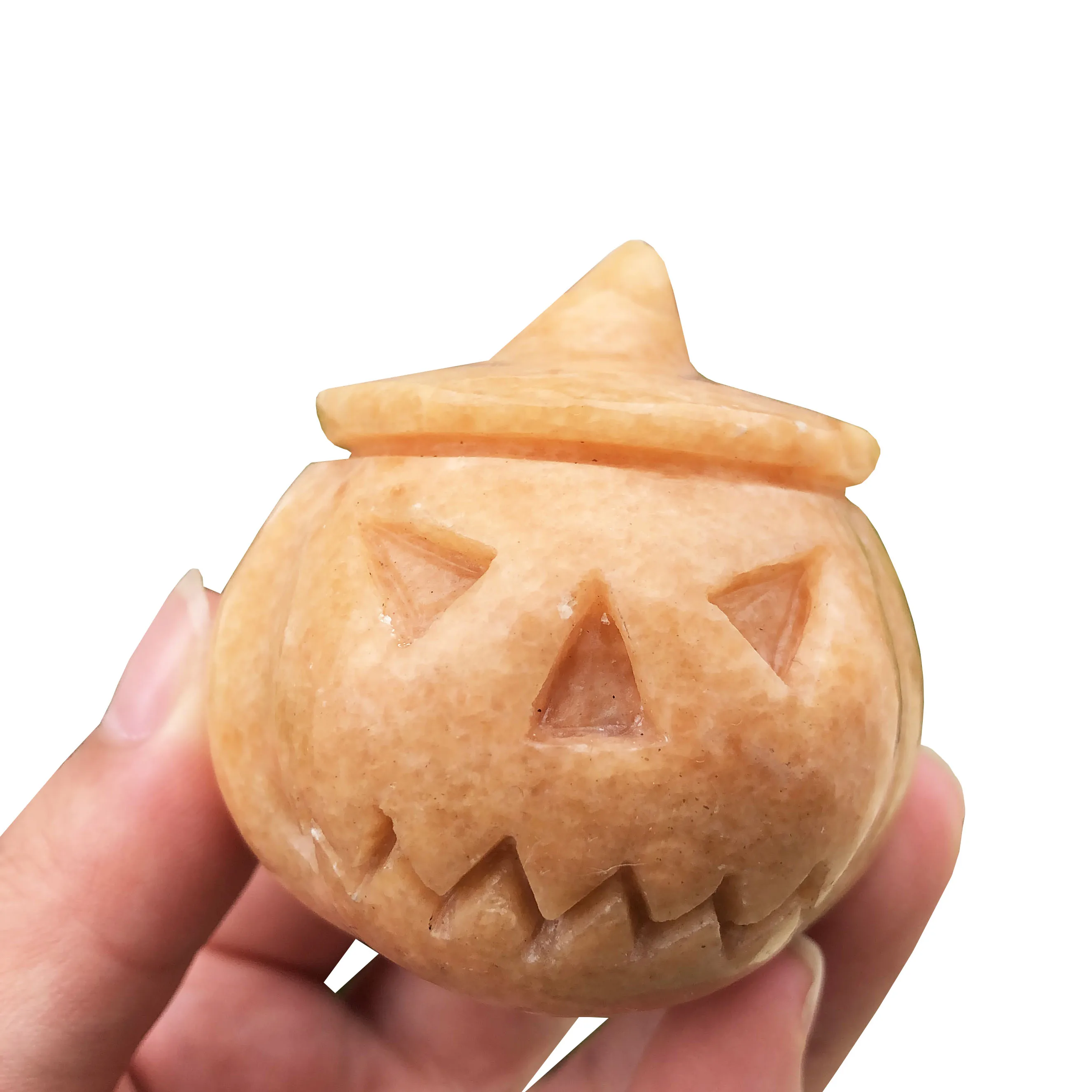 

1 шт. натуральный камень Тыква полировка кристалл резьба Тыква для Хэллоуина подарки