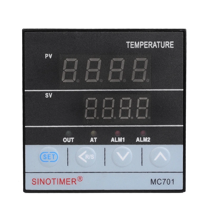 

SINOTIMER MC701 Digital PID Temperature Controller Waterproof K Type PT100 Sensor Input Relay SSR Output