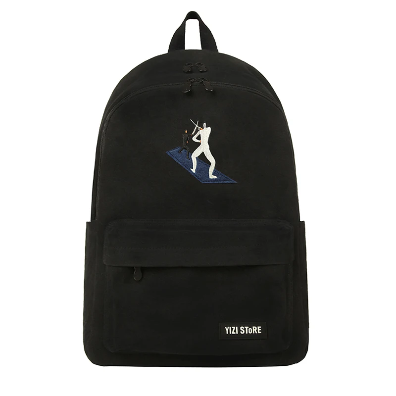 fencing backpack YIZISTORE творческий 15-дюймовые школьные сумки для подростков большой вместимости, рюкзак из неокрашенного полотна в Бодибилдинг серии - Цвет: fencing backpack