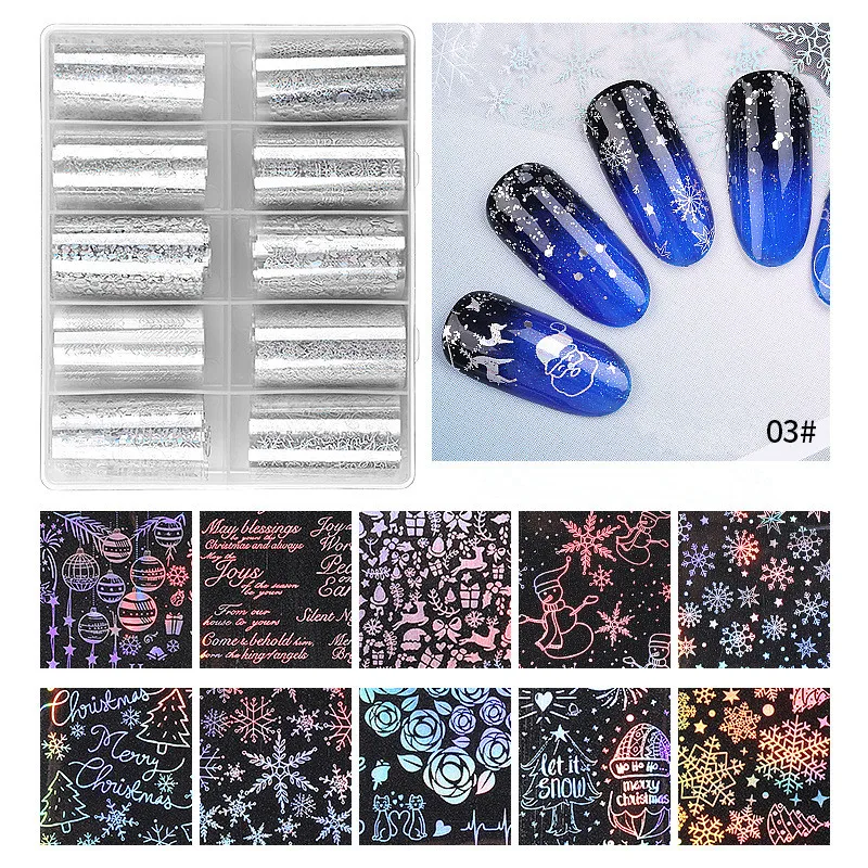 

Christmas Style 3D Nail Art Stickers New Year Nail Decal Slider Santa Claus Snowman Decoration Manicure Nail Wraps Tool F656